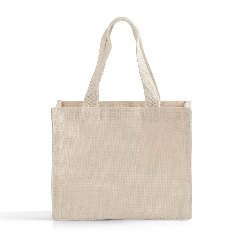 Canvas Tote Bags for Men -180 ct Small Square Canvas Tote - By Case