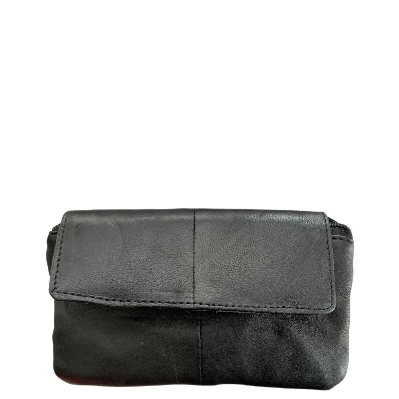 Premium calfskin handle bags for luxurious professional style -SMCP02 ~ Black Sheepskin Coin Purse