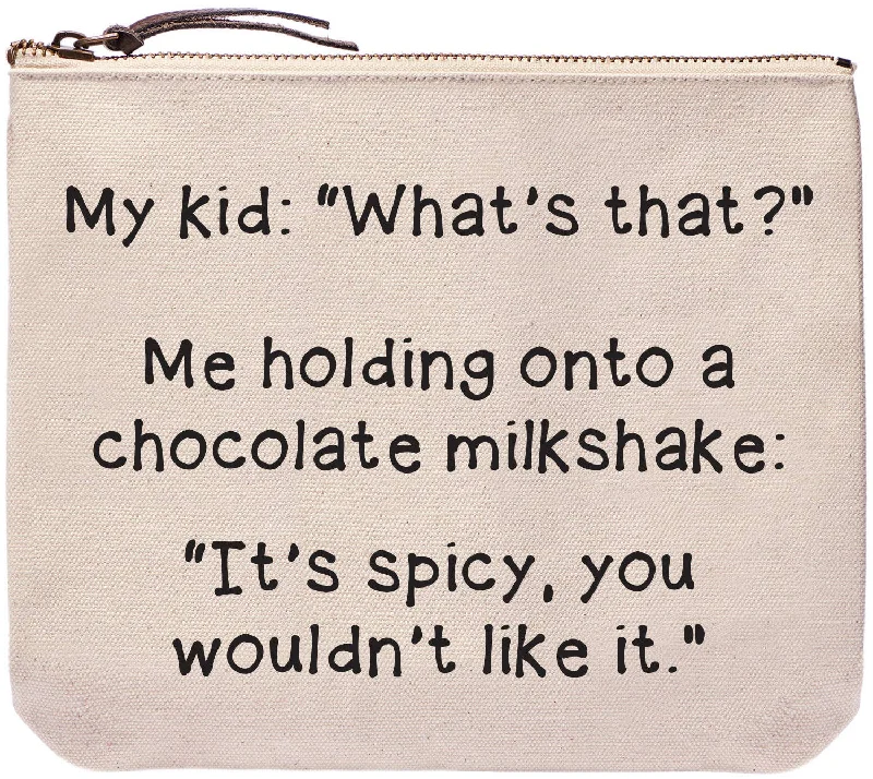 Button Tote Bags for Decoration -Spicy chocolate milkshake | Funny Printed Everyday bags