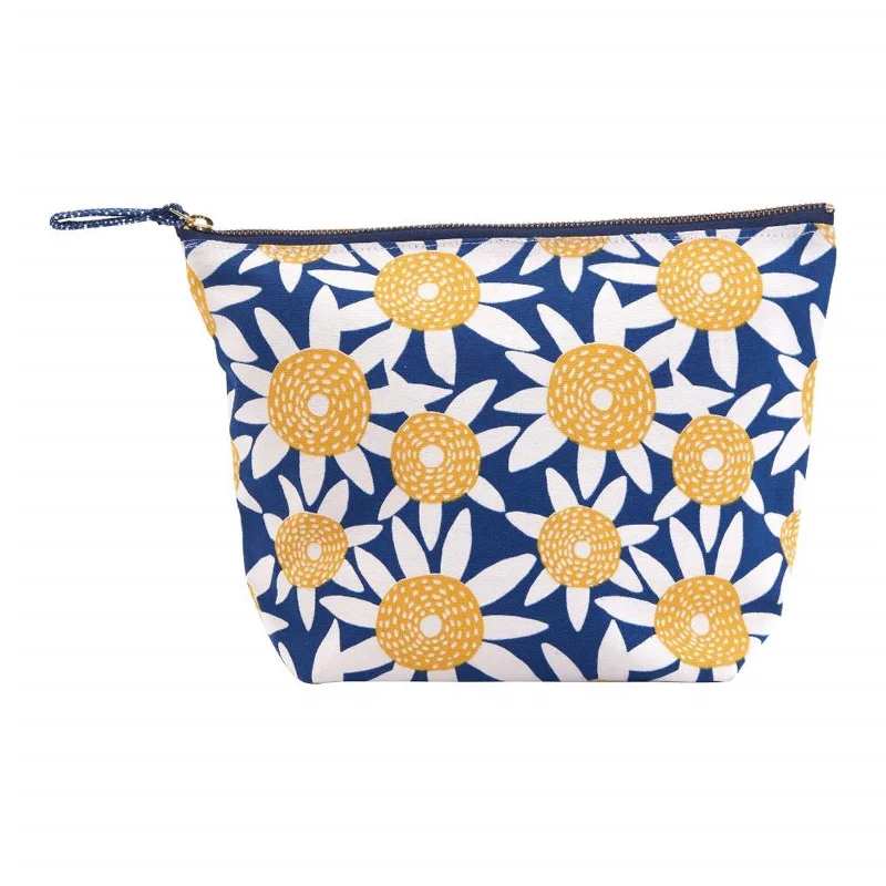 Tote Bags with Geometric Prints -Straw Sunflower Yellow Pouch Large