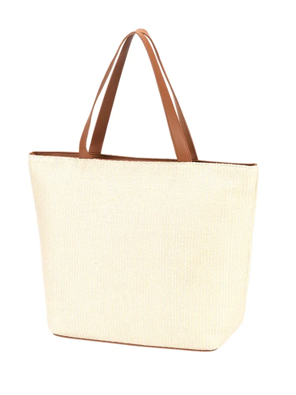 Tote Bags with Fringe -The Hilton Tote in Natural