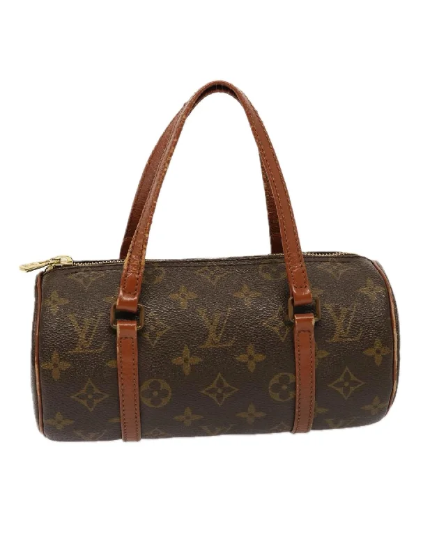 Soft corduroy handle bags with retro tactile charm -Monogram Canvas Papillon Hand Bag