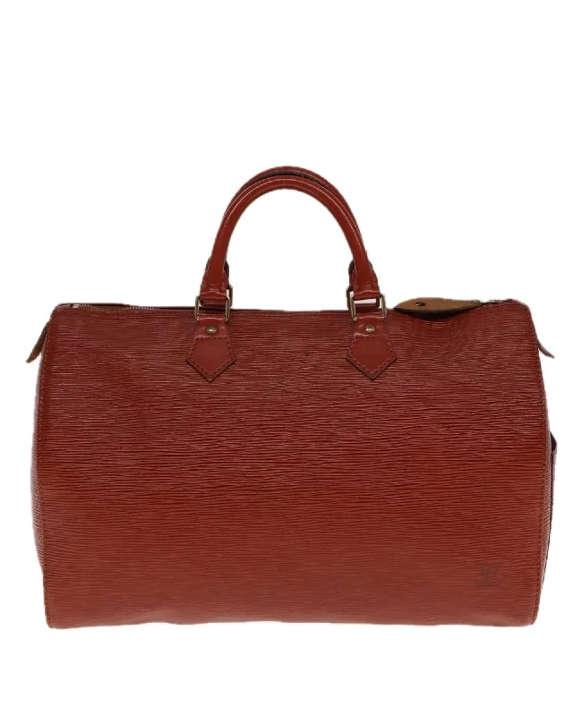 Premium calfskin handle bags for luxurious professional style -Epi Leather Speedy 35 Hand Bag