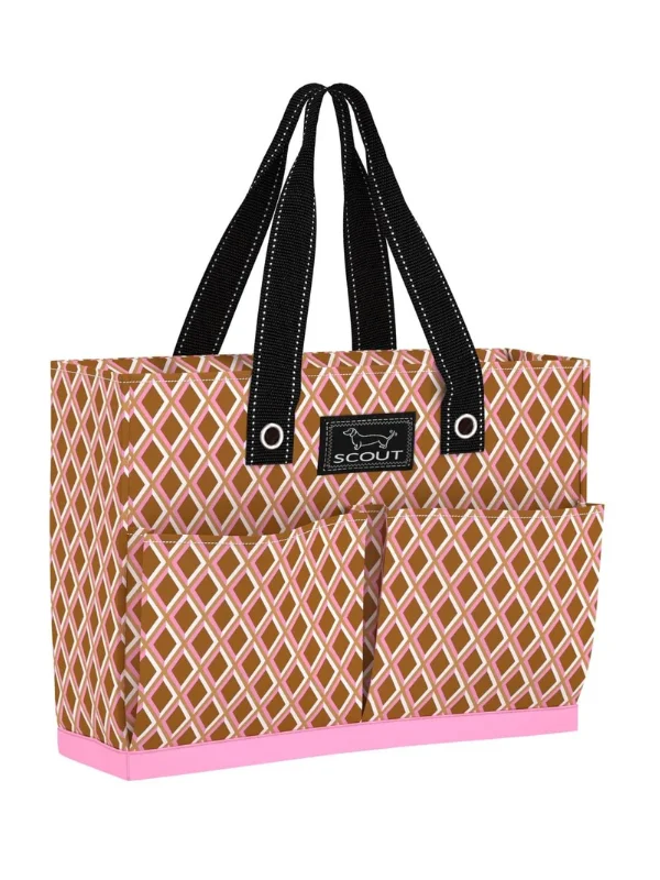 Tote Bags with Metal Feet -Waffle Cone Uptown Girl Pocket Tote Bag by Scout