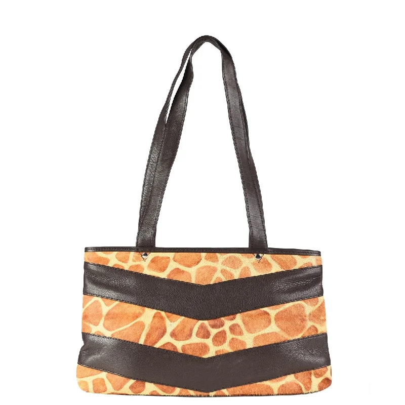 Bold leopard handle bags adding wild style flair -VH08 ~ Hairon Shoulder Bag - CLEARANCE