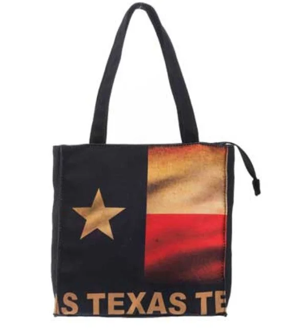 Beaded Tote Bags for Evening -Vintage Texas Flag Canvas Tote - Small