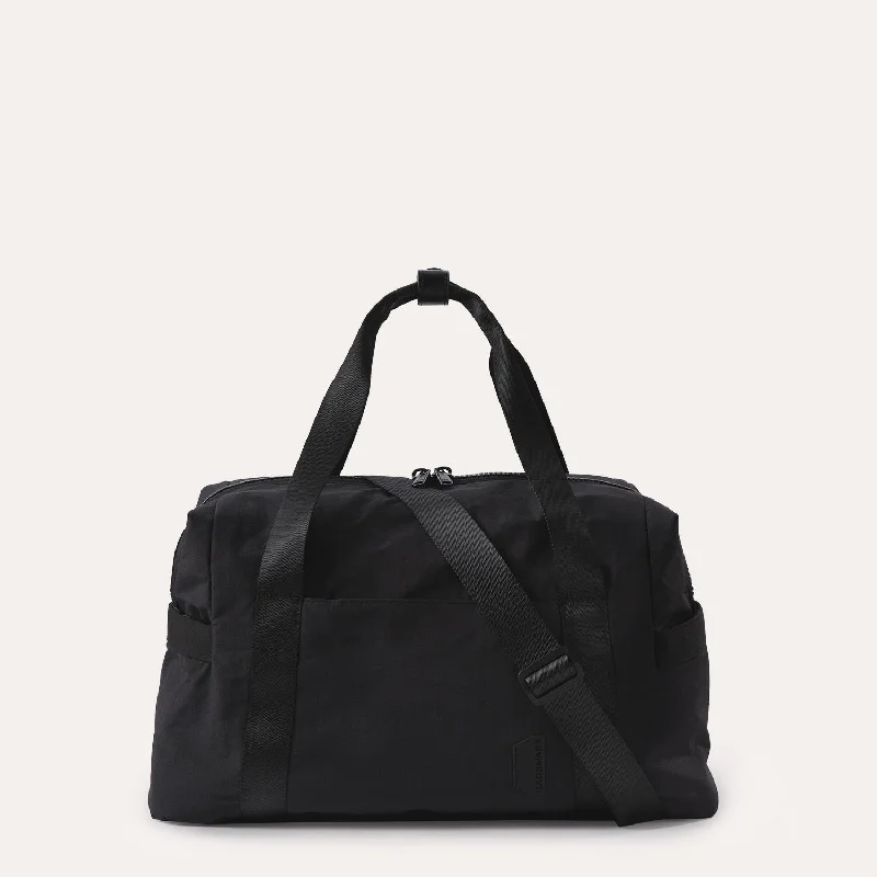 Tote Bags with Interior Pockets -Zoraesque Duffel Black