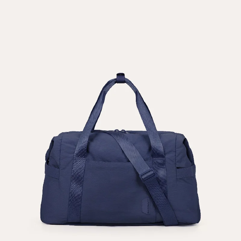 Tote Bags with Woven Handles -Zoraesque Duffel Dark Blue