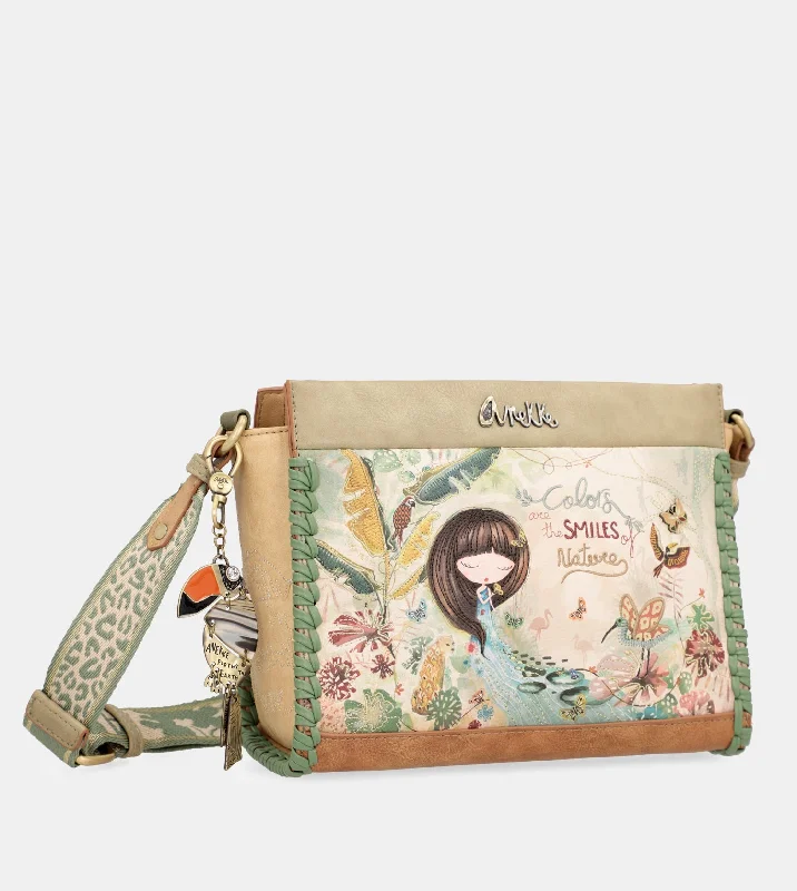 Lightweight linen crossbody bags for airy summer strolls -Amazonia printed crossbody bag anekke