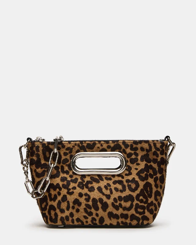 Lightweight packable crossbody bags folding into small pouches -CALLUM BAG LEOPARD