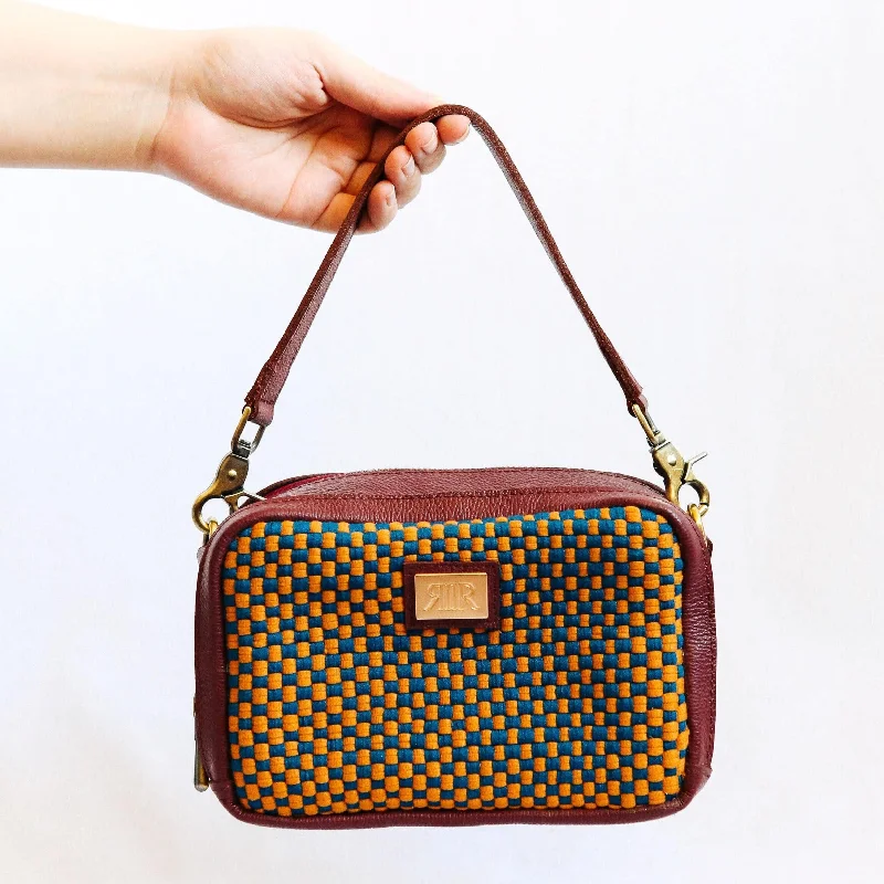 Rich chocolate crossbody bags for warm sophisticated tones -Bento Burgundy 1.0