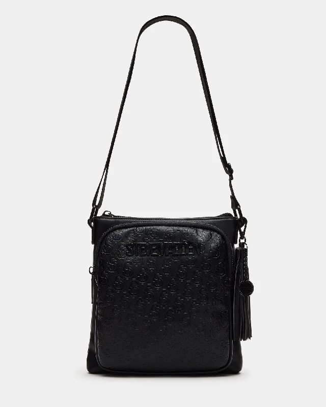 Rich chocolate crossbody bags for warm sophisticated tones -GLAM BAG BLACK LOGO