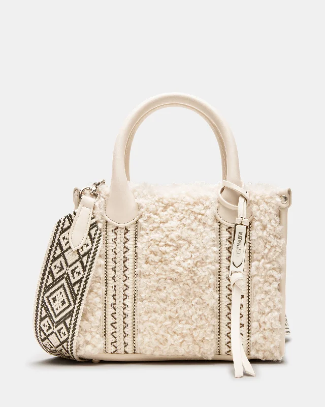 Extra-wide strap crossbody bags easing shoulder strain -SELENA BAG CREAM MULTI