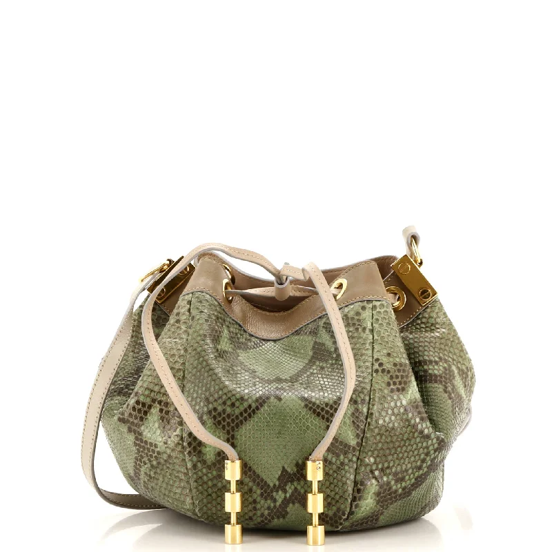 Organic jute crossbody bags for natural texture lovers -Camille Crossbody Bag Python Small