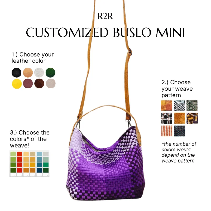 Sleek crescent crossbody bags with curved modern shapes -Customized Buslo Mini Bag