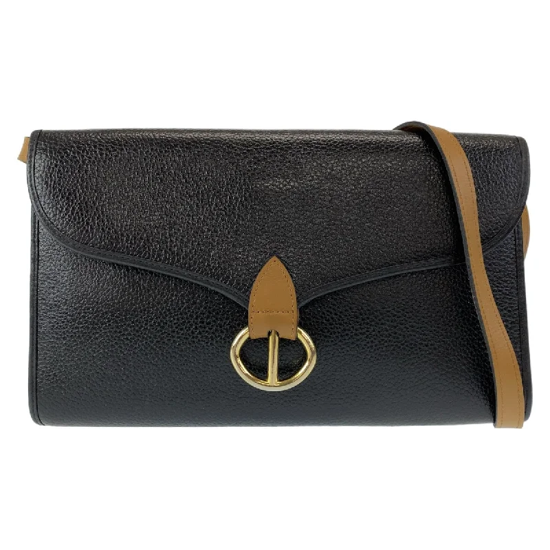 Midnight blue crossbody bags for deep elegant style -Dior Vintage Black Leather Shoulder Bag