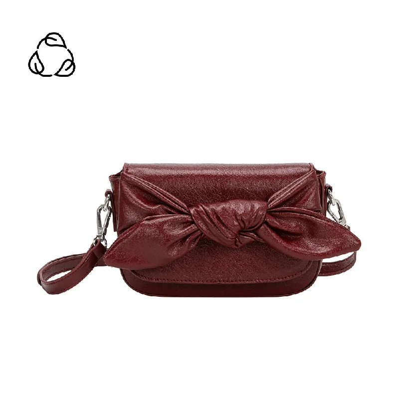 Hand-dyed leather crossbody bags with custom color depth -Faye Cranberry Clutch Crossbody Bag