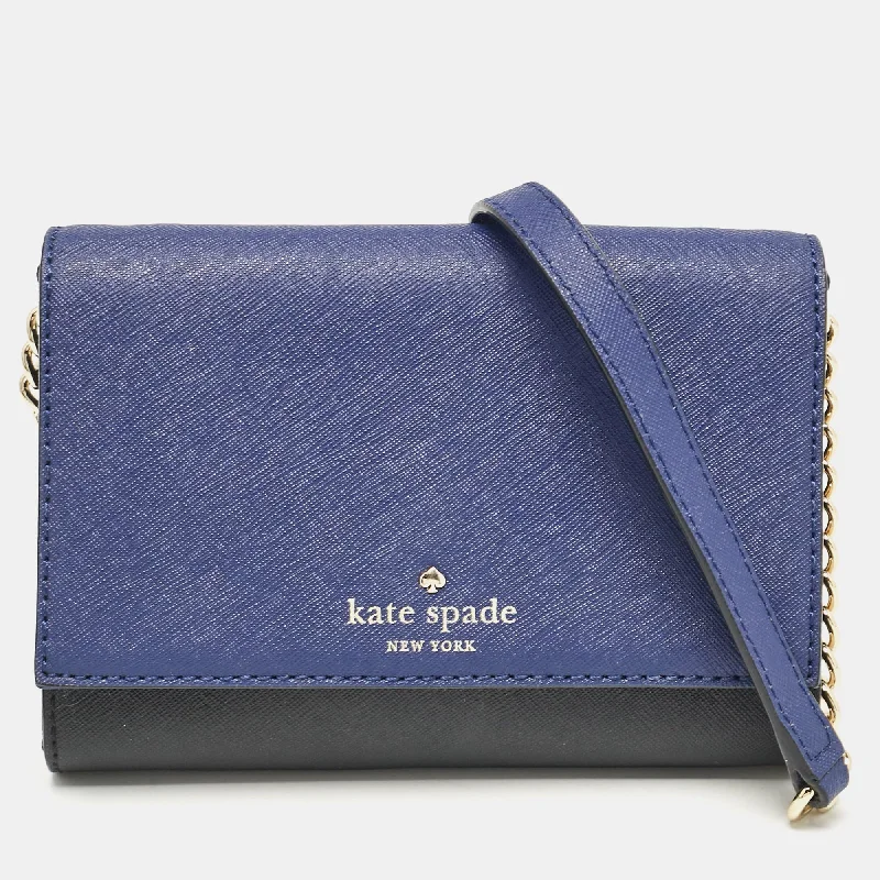 Midnight blue crossbody bags for deep elegant style -Kate Spade Blue/black Leather Cedar Street Magnolia Crossbody Bag