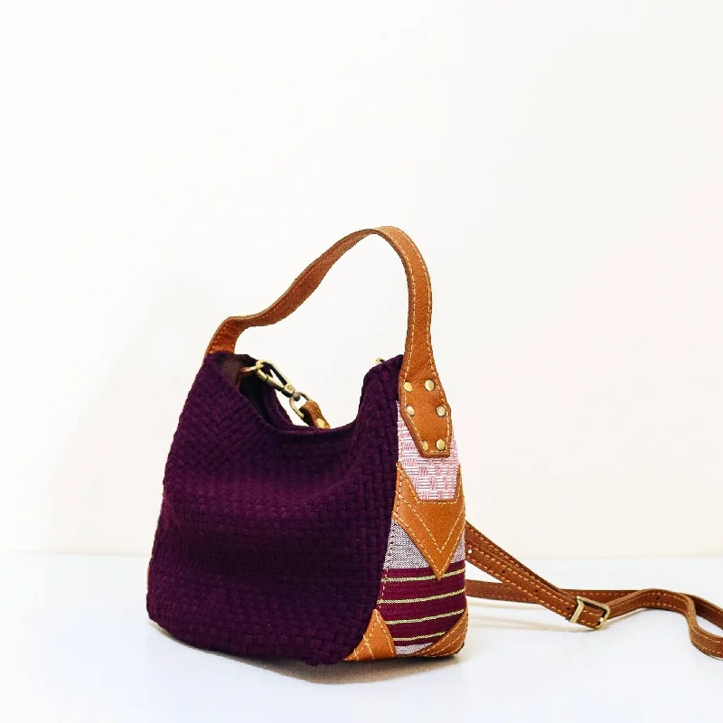 Trendy snakeskin crossbody bags for exotic evening looks -[Limited Run] Buslo Micro Medley Eggplant