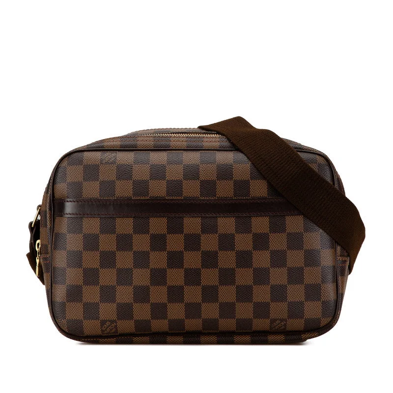 Luxe velvet crossbody bags perfect for holiday parties -Louis Vuitton Damier Reporter PM Shoulder Bag Brown