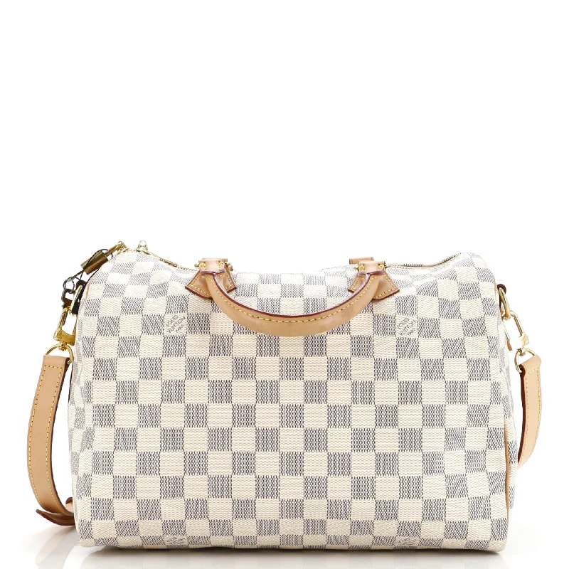 Neutral khaki crossbody bags pairing with any look -Speedy Bandouliere Bag Damier 30