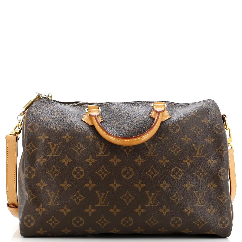 Neutral khaki crossbody bags pairing with any look -Speedy Bandouliere Bag Monogram Canvas 35