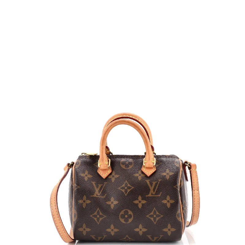 Durable gabardine crossbody bags resisting wear over time -Speedy Bandouliere Bag Monogram Canvas Nano