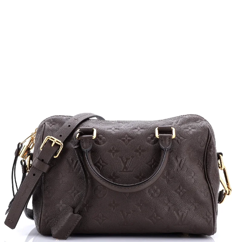 Lightweight packable crossbody bags folding into small pouches -Speedy Bandouliere Bag Monogram Empreinte Giant 25