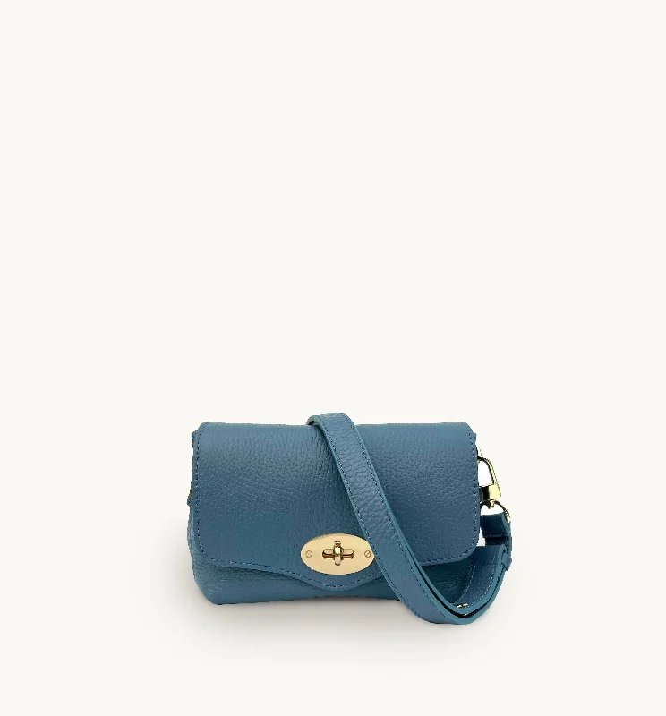 High-capacity nylon crossbody bags for overnight trip needs -The Maddie Denim Leather Bag