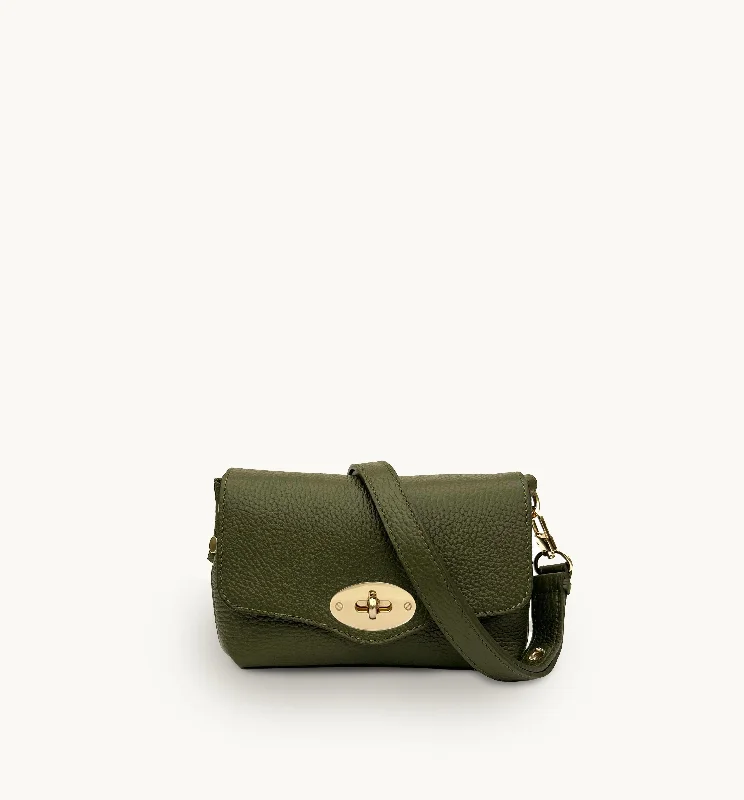 Tiny sling crossbody bags for essentials-only outings -The Maddie Olive Leather Bag