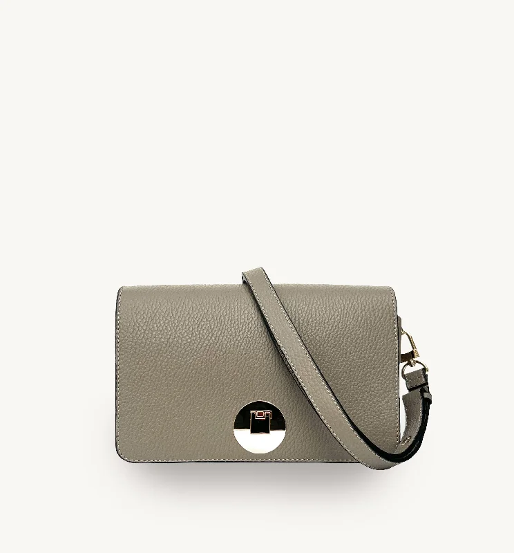 Reinforced canvas crossbody bags for reliable daily durability -The Newbury Maxi Mushroom Leather Bag