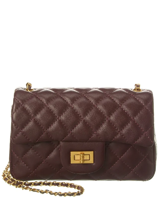 Quirky polka crossbody bags adding fun to outfits -Tiffany & Fred Paris Quilted Leather Crossbody