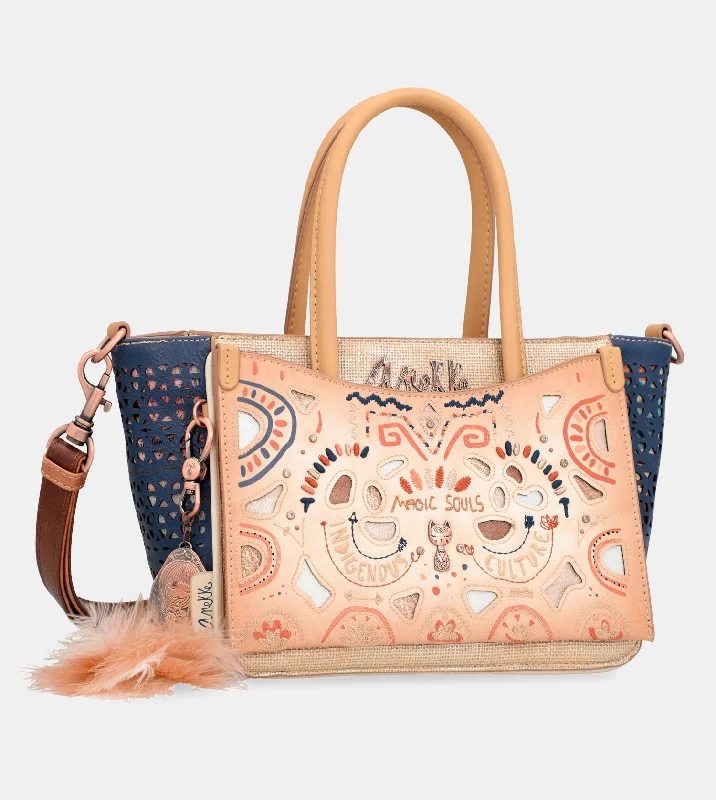 Glitter-dusted crossbody bags sparkling at evening galas -Tribe shoulder tote bag with two handles