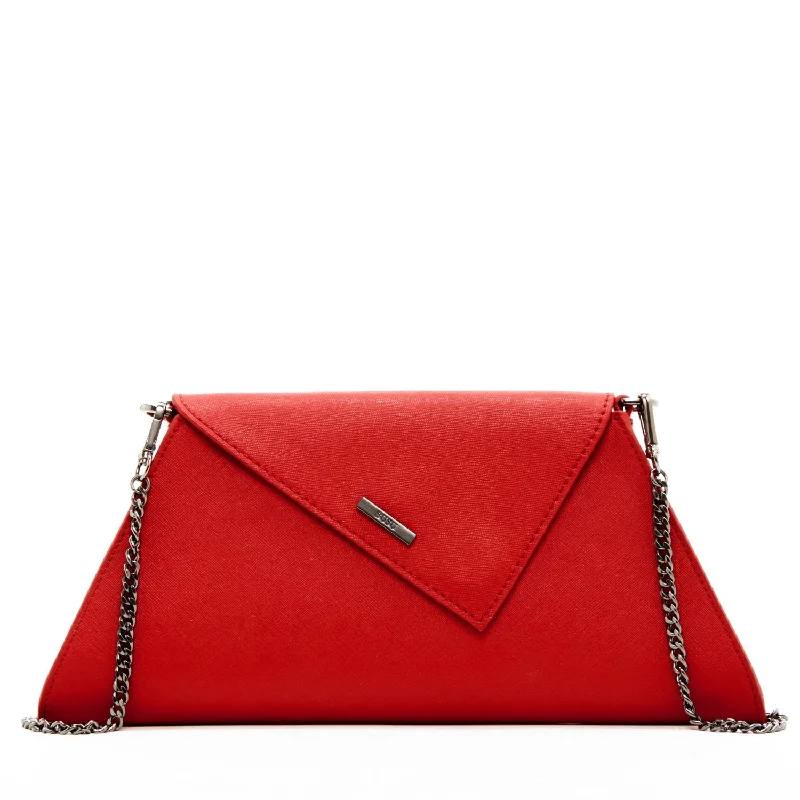 Classic and simple evening clutch bags with metallic linings for elegant finishes -Angelica Red Clutch Purse