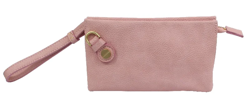 Designer evening bags with luxurious textures and unique clasp designs for elegance -Prive Wristlet in Blush