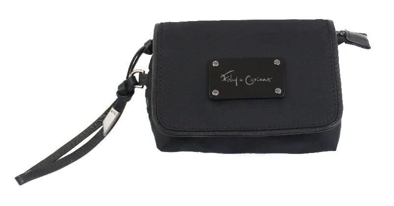 Petite evening clutches with structured designs for high-fashion and sophisticated events -City Eclipse Cosmetic Wristlet in Black