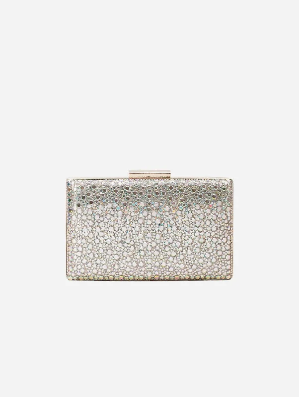 Modern metallic evening bags with sleek lines and edgy designs for trendy looks -Clara Vegan Sequin Glitter Clutch | Sparkling Silver