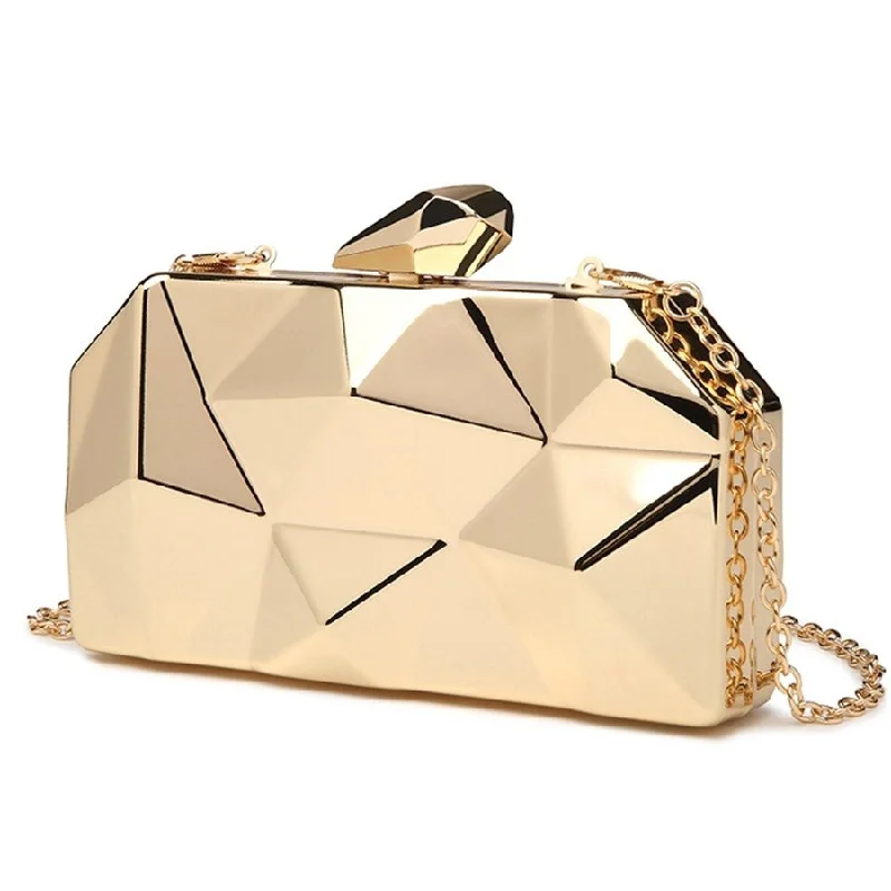 Chic satin evening bags with beaded detailing for an eye-catching, stylish finish -Clutches Geometric Evening Purse