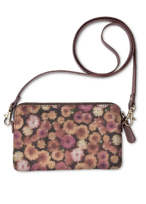 Classic silk evening bags with smooth textures for upscale events and parties -DAISY GARDEN-BRNZ-SCLUTCH