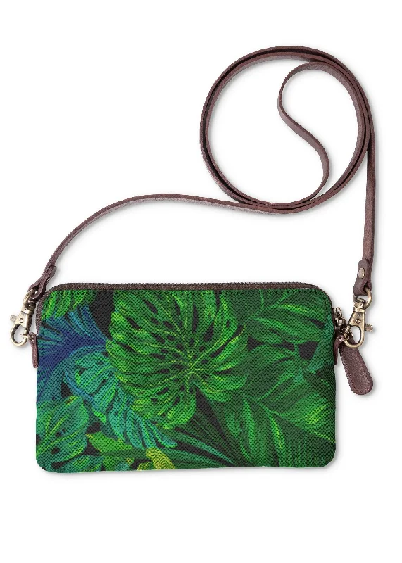 Chic satin evening bags with beaded detailing for an eye-catching, stylish finish -Fancy Tropical Floral