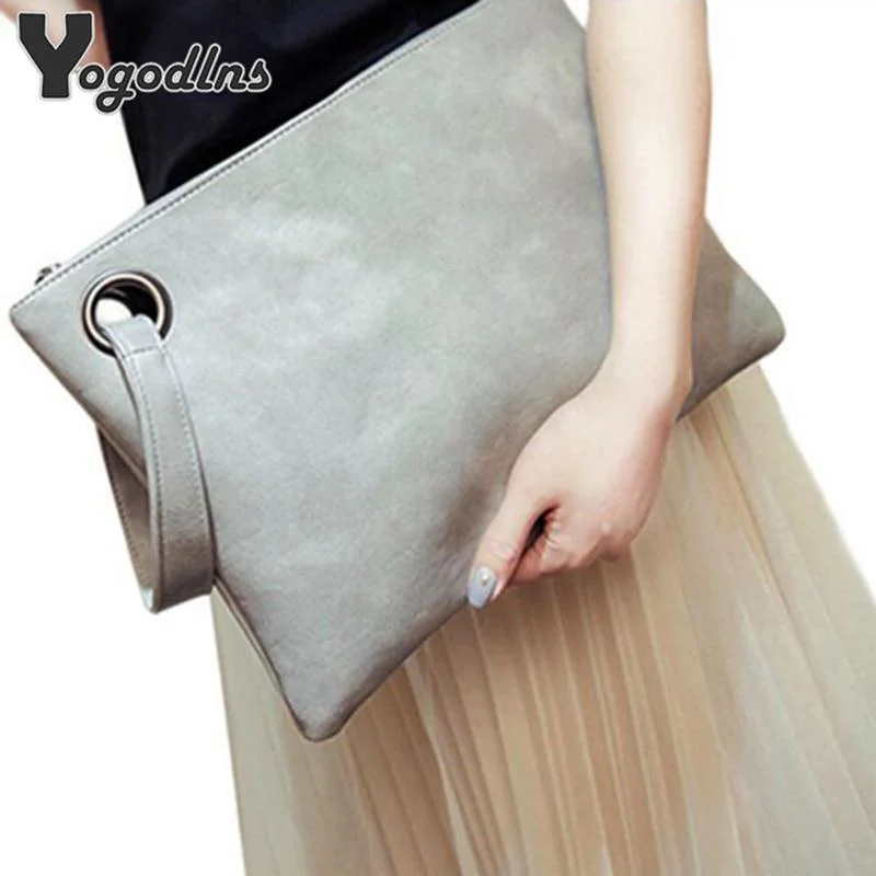 Elegant evening bags with lace or mesh detailing for a romantic touch at events -Fashion solid women's clutch bag leather women envelope bag clutch evening bag female Clutches Handbag Immediately shipping