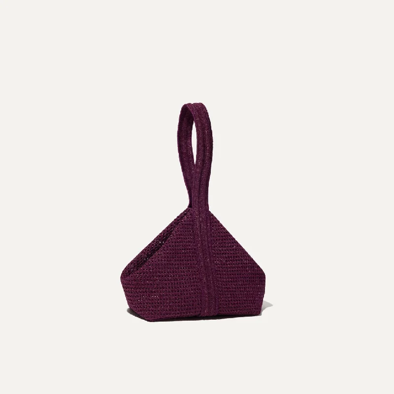 Designer evening bags with soft leather and structured silhouettes for sophisticated elegance -The Party Pouch - Garnet Sparkle