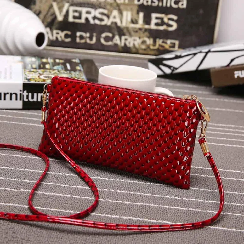 Timeless evening clutches with delicate lace or tulle for romantic evening outfits -Hot Sale Women Leather Bag Fold Cover Shoulder Crossbody Bag Envelope Bolsas Wholesale