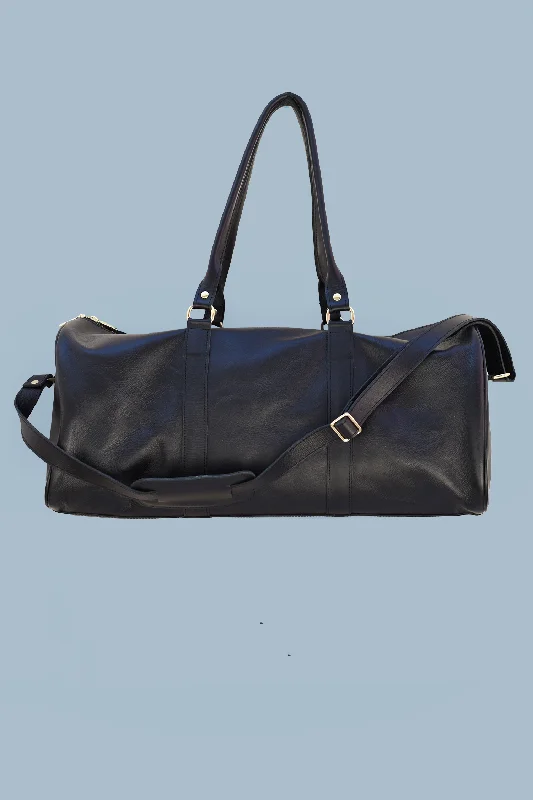 Modern evening clutches with geometric shapes and minimalistic finishes for a trendy look -Large Leather Duffel