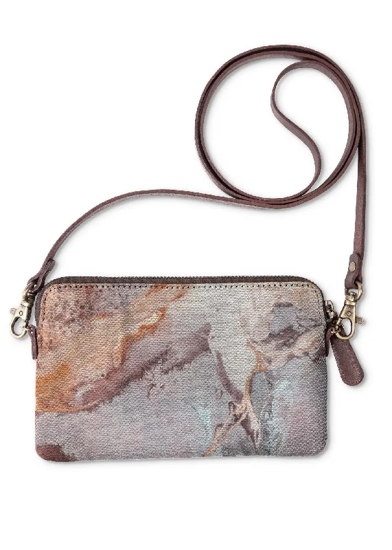 Modern metallic evening bags with sleek lines and edgy designs for trendy looks -marble Clutch