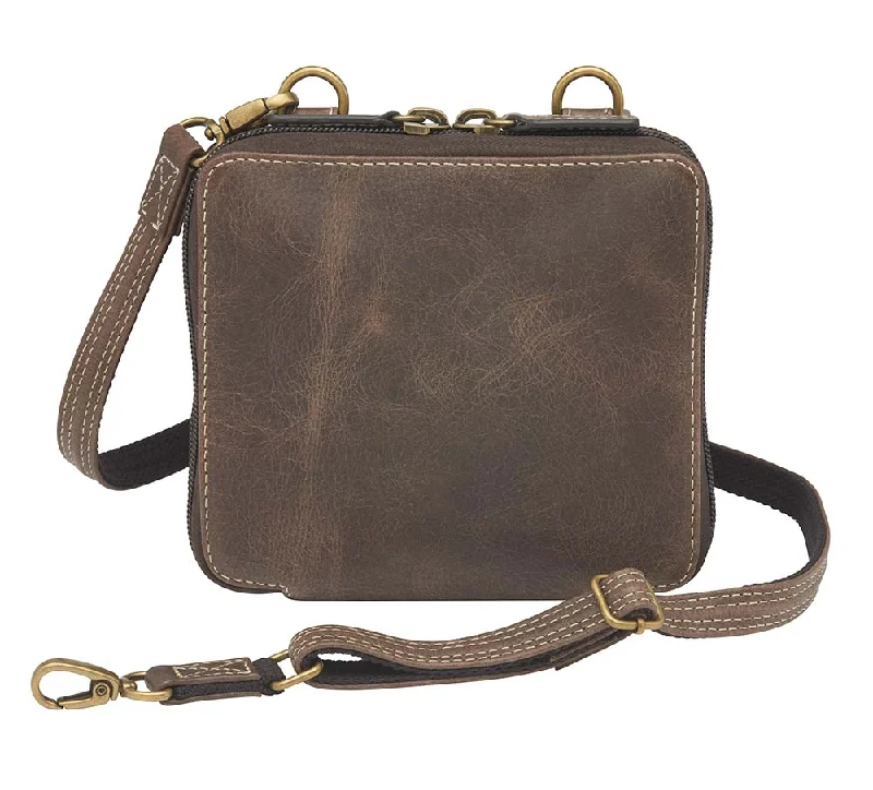 Stylish evening clutches with soft leather for a smooth, elegant look -Crossbody Holster Wallet, Distressed Buffalo