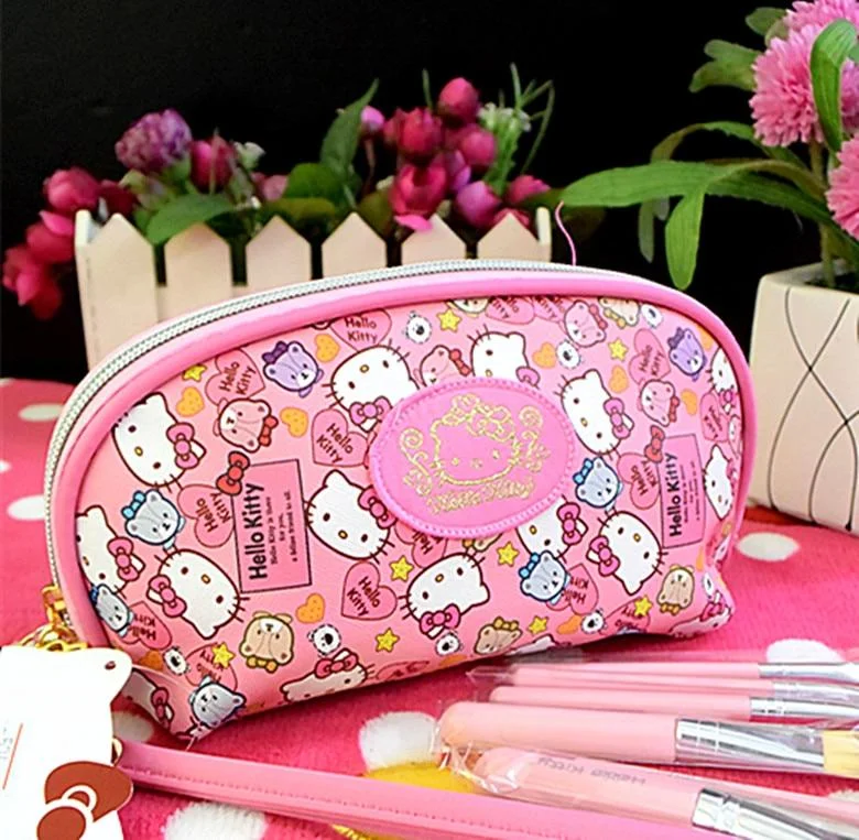 Sleek and simple evening clutches in solid colors for easy matching with outfits -New Hello kitty make up bag  Handbag Purse Clutch Bags Case YEY-6705