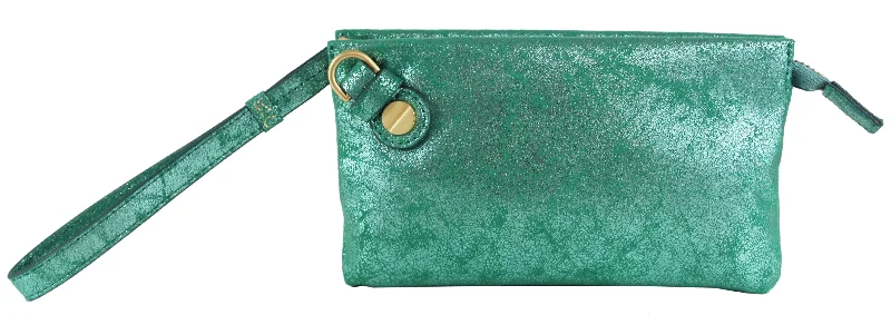 Elegant evening bags with velvet finishes and floral patterns for a vintage-inspired vibe -Prive Wristlet in Cactus