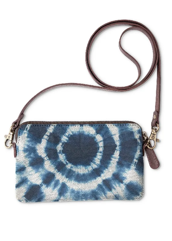 Sparkling evening bags with clear or colored crystals for a touch of luxury -Sling bag shibori