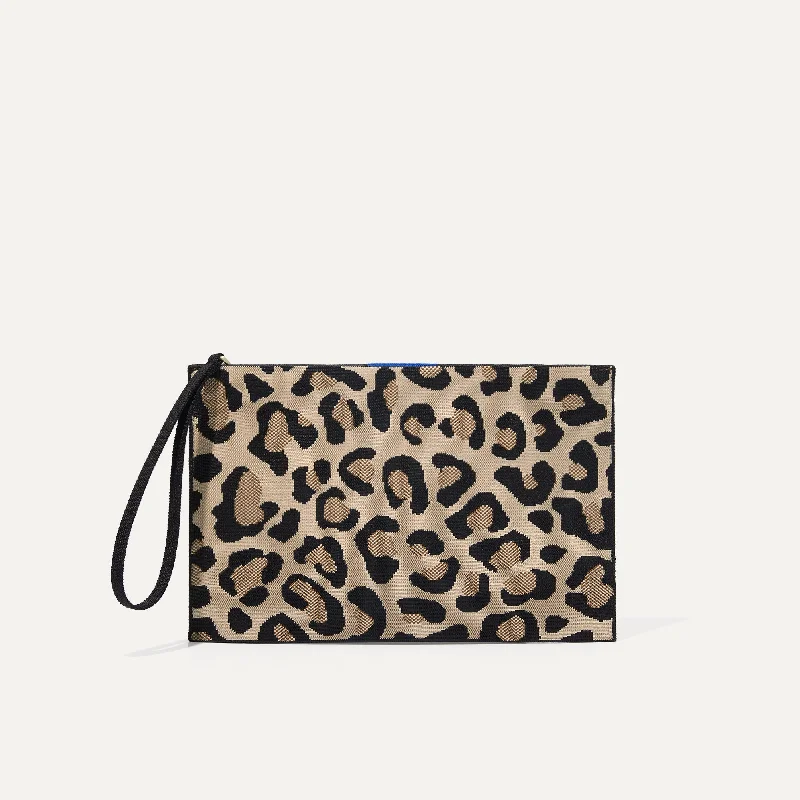 Luxurious leather evening clutches with embossed patterns for a rich, polished appearance -The Wristlet - Desert Cat